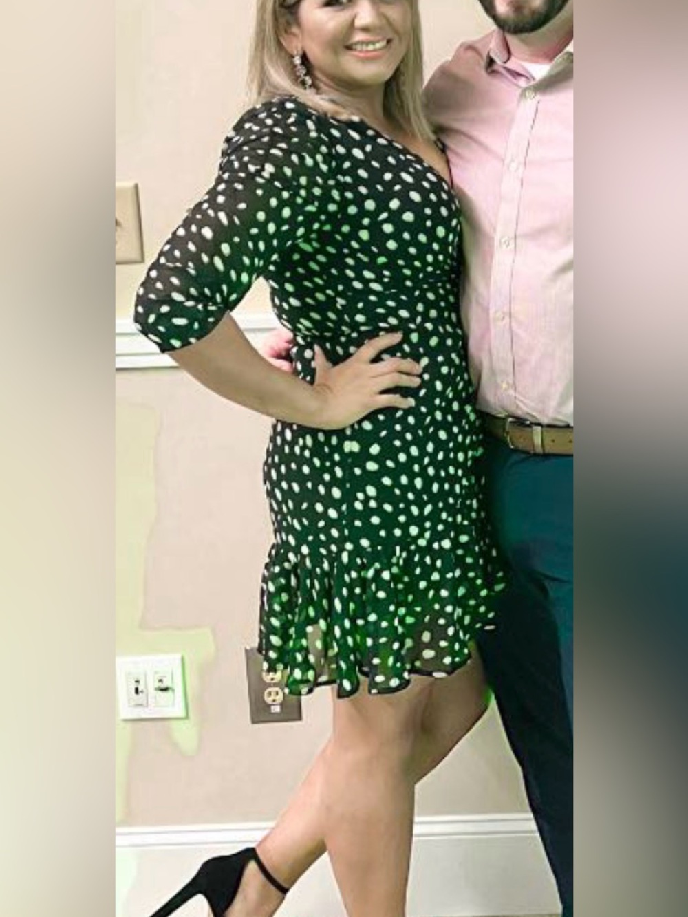 FAVLUX Black Polka Dot Mini Dress 238
